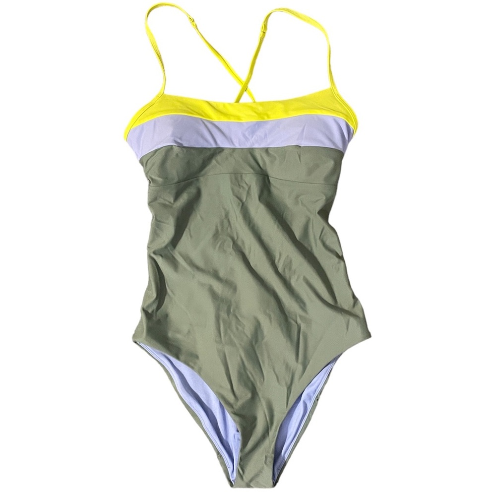 Prana | Women’s Sz Lg, Lurisia One Piece Swimsuit, Color block, Tie Back, Cheeky